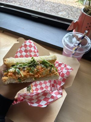 Buffalo chickpeas and a lavender lemonade   at Garden Party in Rockledge