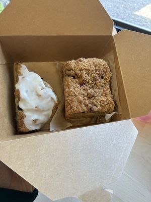 Lavender cherry scone and coffee bread   at Garden Party in Rockledge