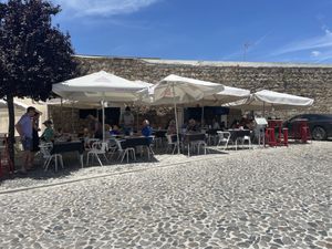 Outside dining area   at Taska Da Su Aqueduto in Evora