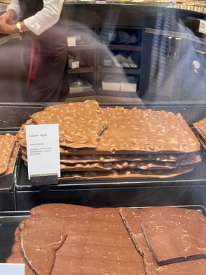 Vegan cashew chocolate   at Laderach  in Luzern