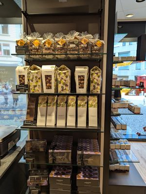 Vegan chocolates at Laderach  in Luzern