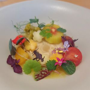 Radish and Herbs - close-up #Veganuary at Legume Seoul in Seoul