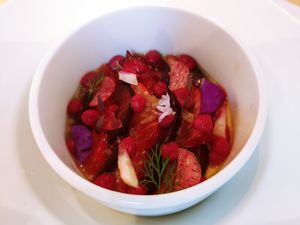 Strawberry salad at Legume Seoul in Seoul