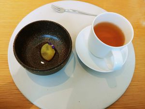 Sweet potato and tea at Legume Seoul in Seoul