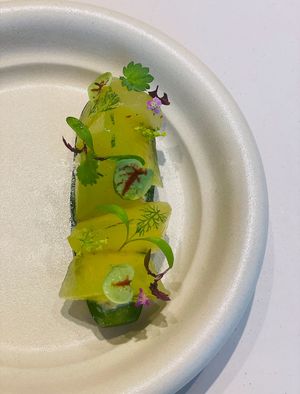 Cucumber with quinoa   at Legume Seoul in Seoul