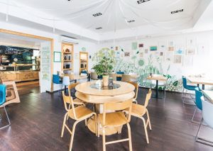 Vegetarian cafe 'Ukrop' - bistro on the 1st floor. 
Pure vegetarian cuisine. Original tastes. Nice serving.
The first menu for rawtarians in St. Petersburg.  at Cafe Ukrop in St Petersburg