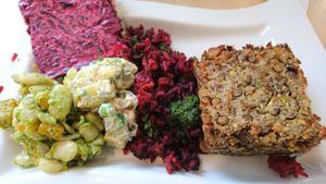 buffet food at Cafe Ukrop in St Petersburg