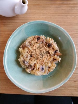 Pasta with mushrooms at Cafe Ukrop in St Petersburg