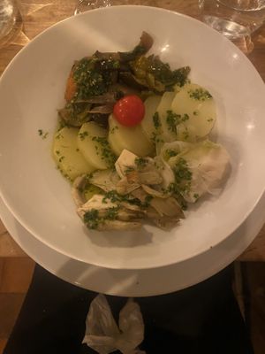 Vegetables with olive oil and herbs. So tasty!  at Restaurant Le Calendal in Cassis