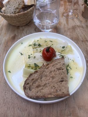 Vorspeise:Lauch mit Essigdressing  at Restaurant Le Calendal in Cassis