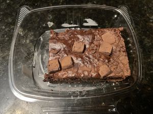 Clarke’s vegan brownie  at Carolicious Venezuelan Food in Somerville