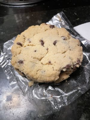 Clarke’s vegan chocolate chip cookie  at Carolicious Venezuelan Food in Somerville