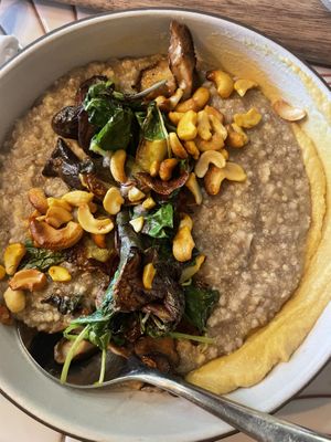  Mushroom and summer vegetable bowl—my favorite!  at Livbud Cafe in Seattle