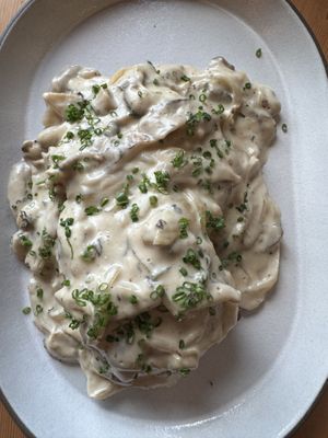 Biscuits and mushroom gravy  at Livbud Cafe in Seattle