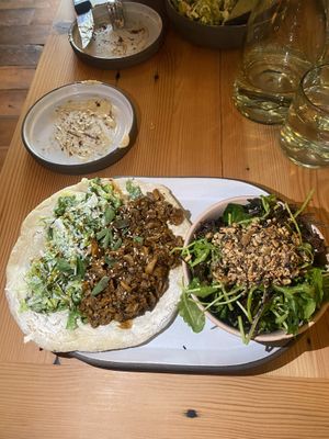 Oyster mushroom shawarma   at Livbud Cafe in Seattle