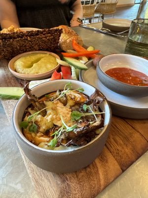 Mushroom and pine nut —-yummm  at Livbud Cafe in Seattle