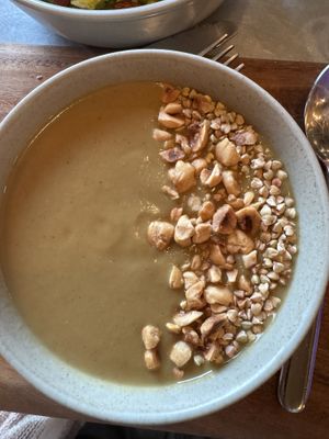 Sunchoke bisque  at Livbud Cafe in Seattle