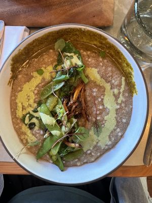Savory porridge —current fave  at Livbud Cafe in Seattle