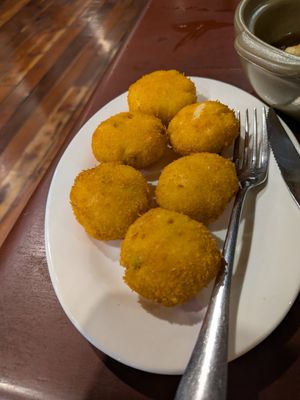 These were awful, bland & I'm pretty sure they were made from dried potatoes. at Borneo Sepilok Rainforest Resort in Sandakan