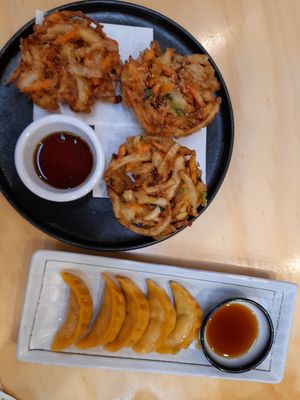 Tempura veggies, Gyoza at Koji Sushi Japanese Restaurant in Warwick