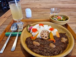 Fig curry at Veggie Cafe Mazina in Fujinomiya