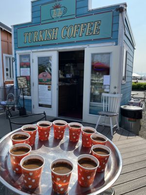 Gluten, free Turkish coffee  at Zaza Turkish Coffee in Anacortes