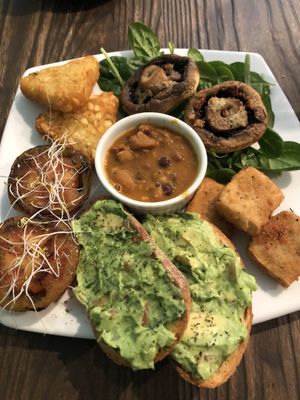 Vegan option veggie breakfast with paneer swapped out for salt and pepper tofu.   at Orchard Espresso in Roleystone