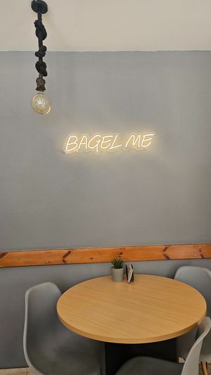 Inside the "Bagel Me" at Bagel Me in Nicosia