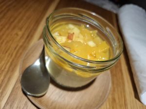 Mango cheesecake at Sarma Bistrot in Arezzo