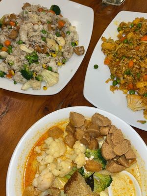 All three dishes  at Aunty Mena's in Wellington
