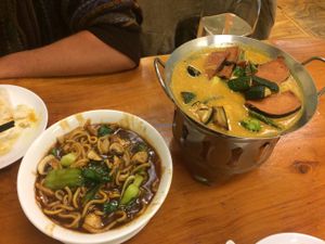 curry vegan fish  at Aunty Mena's in Wellington