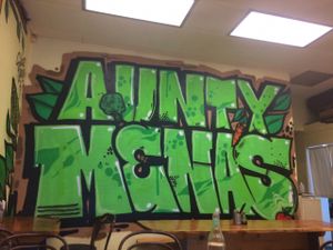 v at Aunty Mena's in Wellington