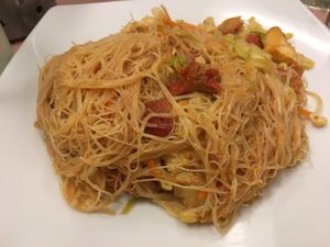 fried vermicelli with bbq gluten at Aunty Mena's in Wellington