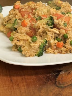 Tom Yum fried ricee  at Aunty Mena's in Wellington