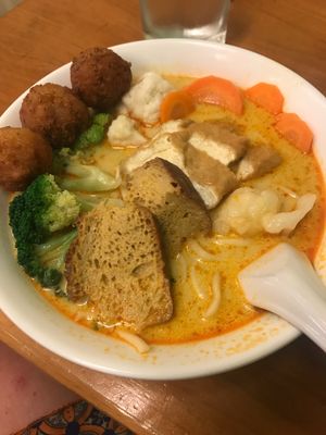 Lanska (vegan) - so good. at Aunty Mena's in Wellington