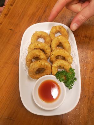 Squid rings at Aunty Mena's in Wellington