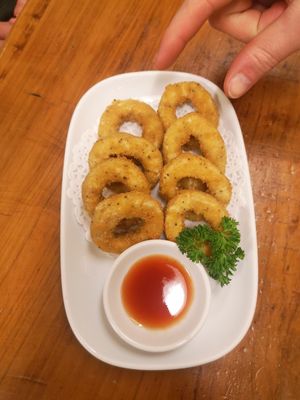 Squid rings at Aunty Mena's in Wellington