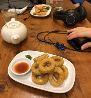“Chicken” nuggets and “squid” rings at Aunty Mena's in Wellington