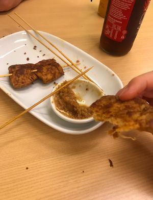 Chick’n Satay !!  at Aunty Mena's in Wellington