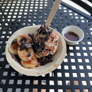 mini pancakes and cookies n cream  at Vegan Scoops in Orlando