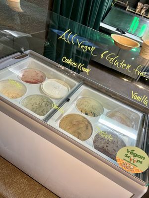 Ice cream offerings   at Vegan Scoops in Orlando