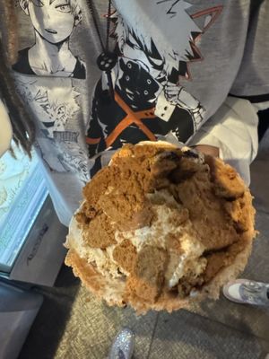 Cones are handmade and big!  at Vegan Scoops in Orlando