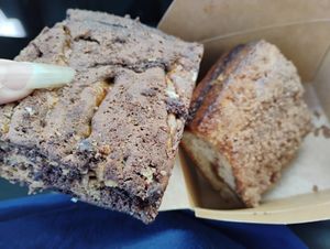 Brookie and churro cake at Vegan Scoops in Orlando