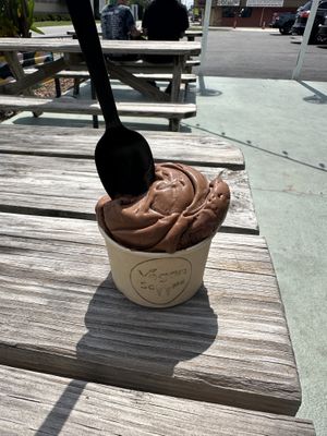 Chocolate ice cream 7oz cup  at Vegan Scoops in Orlando