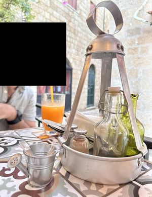 Adorable tableware!   at Hamam Cafe in Rhodes