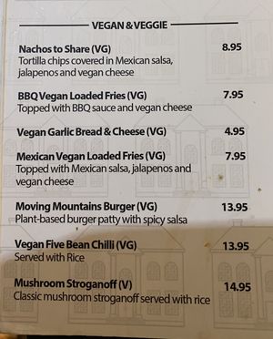 Special vegan menu sectio   at The Manor in St Bees