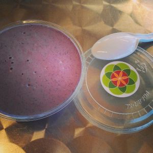 Blueberry mousse.  at Fruition - Seaport Farmers' Market in Halifax