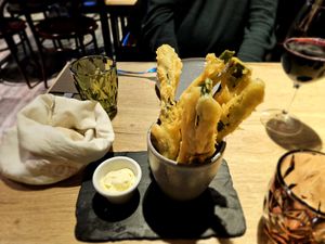 Peixinhos da horta. Good, but too greasy. at Restaurante Mercearia in Porto