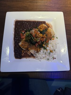 Tofu-Walnut Enchiladas  at Blue Agave Grill in Denver