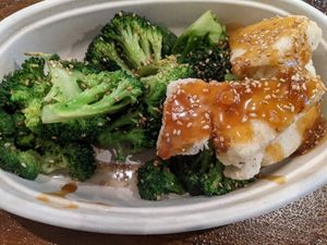 Sesame orange tofu and broccoli at Sia's in Pittsburgh